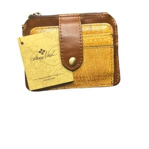 Patricia Nash Yellow and Brown RFID Card Holder